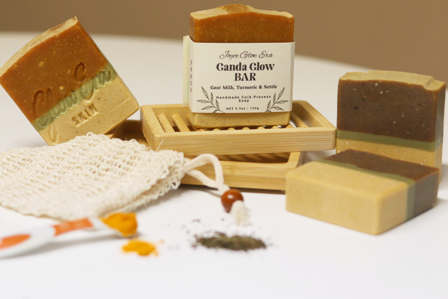 Ganda Glow Bar| Milky Turmeric & Nettle Soap