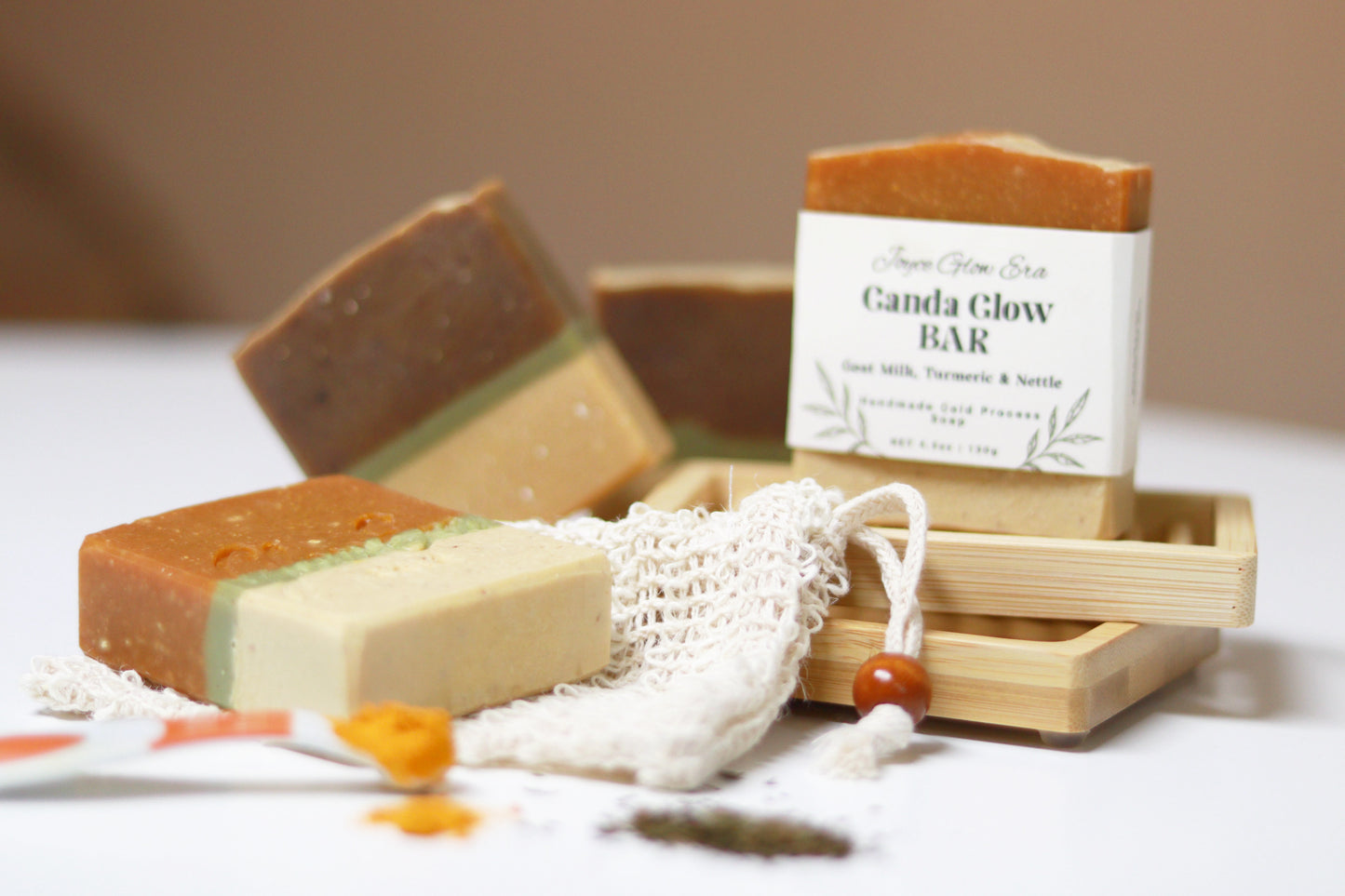 Ganda Glow Bar| Milky Turmeric & Nettle Soap