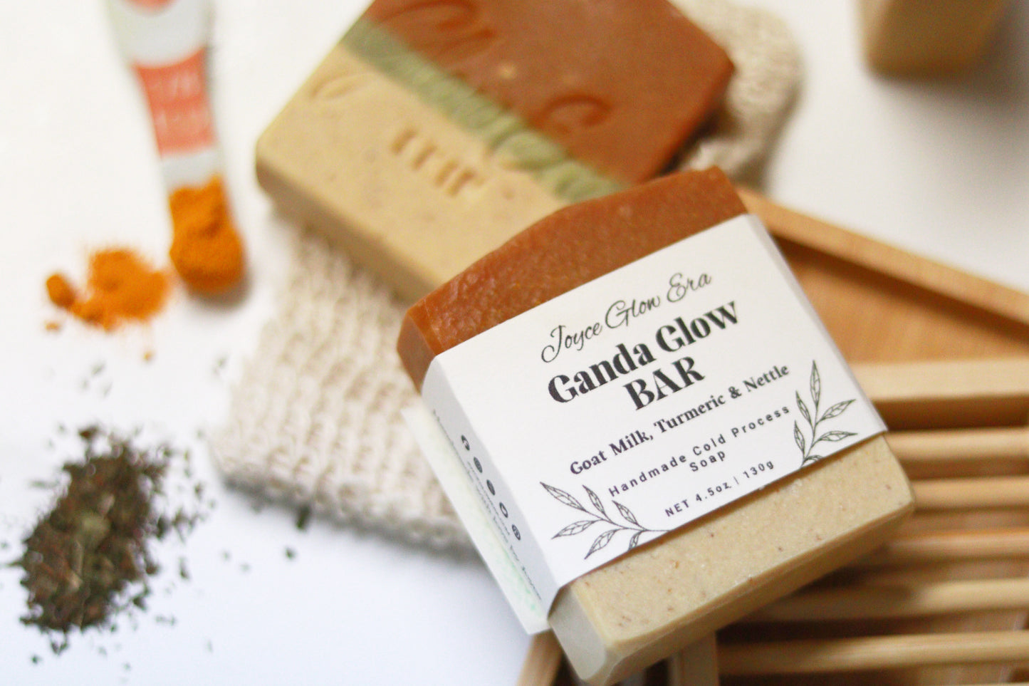 Ganda Glow Bar| Milky Turmeric & Nettle Soap
