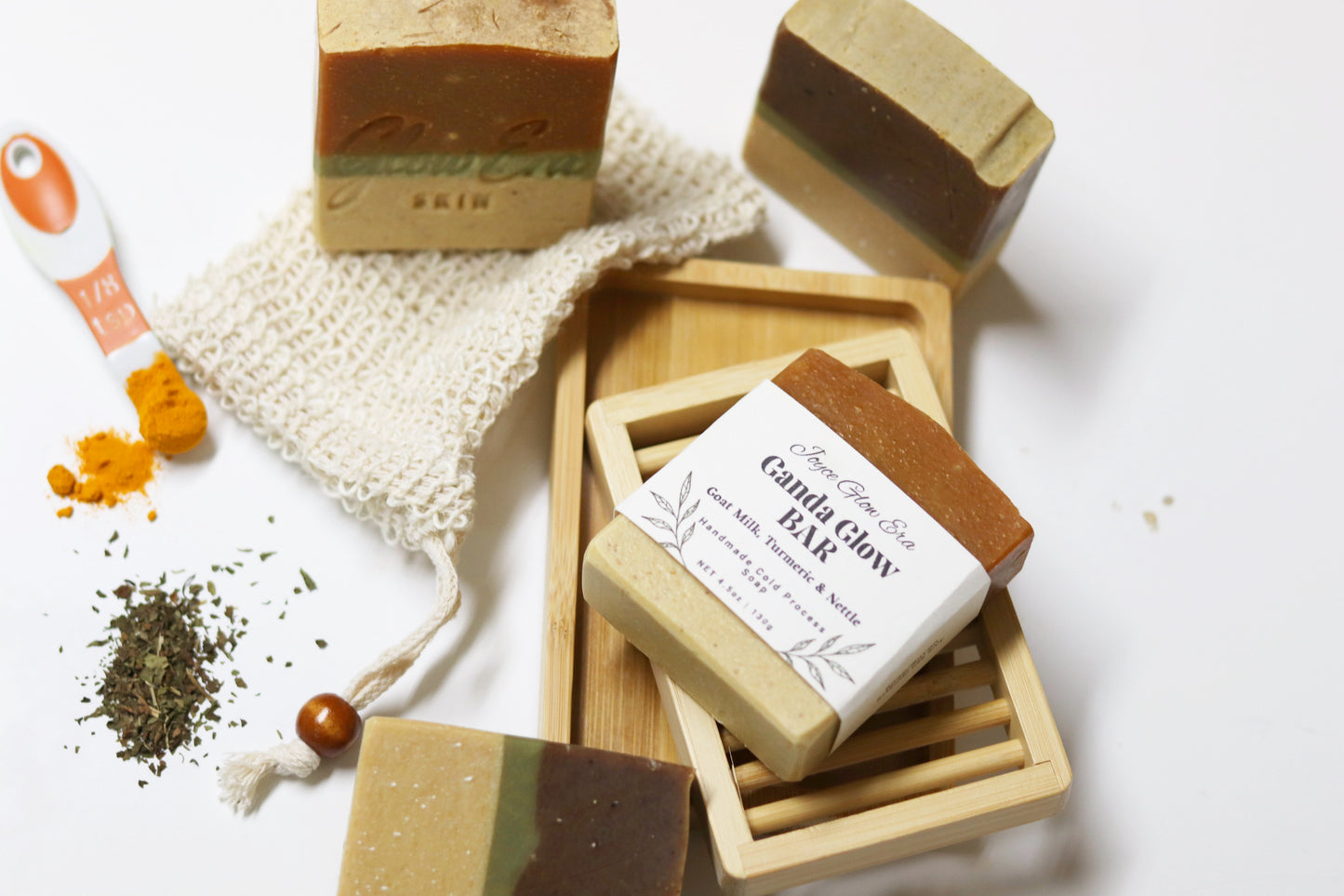 Ganda Glow Bar| Milky Turmeric & Nettle Soap